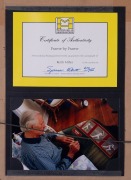 KEITH MILLER: "Frame by Frame" display showing Miller batting, limited edition #272/500 featuring Miller's original signature, CoA verso; framed and glazed, 59 x 123cm overall. - 2