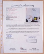 MARK PHILIPPOUSSIS: A Tennis Australia long-sleeved shirt, a "Yes OPTUS" peaked cap and a Slazenger tennis ball, all attractively box-framed with each item signed by Philippoussis; accompanied by a James Spence Authentication Certificate; overall 93 x 84 - 2