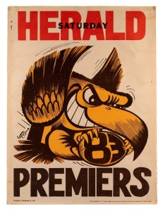 WEG - HAWTHORN: Group of original Premiers posters, comprising 1983 [#18613], 1986 [#610], 1988, and 1989; mixed condition. (4 items)