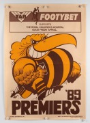 WEG - HAWTHORN: Group of original Premiers posters, comprising 1983 [#18613], 1986 [#610], 1988, and 1989; mixed condition. (4 items) - 4