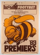 WEG - HAWTHORN: Group of original Premiers posters, comprising 1983 [#18614], 1986 [#1163], 1988, and 1989; mixed condition. (4 items) - 4