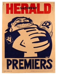 WEG - CARLTON: Original 1982 Premiers poster [#16289]; pinholes at corners, otherwise VG.