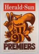 WEG - HAWTHORN: Pair of original Premiers posters, comprising 1989 and 1991; condition excellent. (2 items) - 2