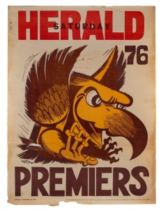 WEG - HAWTHORN: Group of original Premiers posters, comprising 1976 [#1974], 1976 [#1976 - year matching serial number!], 1986 [#609], 1988, and 1991; mixed condition, generally poor. (5 items)
