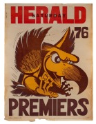 WEG - HAWTHORN: Group of original Premiers posters, comprising 1976 [#1974], 1976 [#1976 - year matching serial number!], 1986 [#609], 1988, and 1991; mixed condition, generally poor. (5 items)