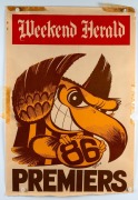 WEG - HAWTHORN: Group of original Premiers posters, comprising 1976 [#1974], 1976 [#1976 - year matching serial number!], 1986 [#609], 1988, and 1991; mixed condition, generally poor. (5 items) - 3