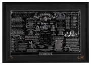 COLLINGWOOD'S 2010 PREMIERSHIP: A limited edition print (#86/250) of an original etching/engraving by artist, Perry Fletcher, who has signed at lower right. An intricate and detailed work highlighting the scores of the drawn first Grand Final and the repl