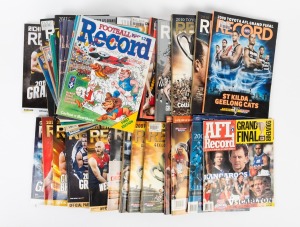 A group of Football Record Grand Final issues spanning the years 1986 to 2025, including six duplicates. (42 items)