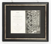 RICHMOND 1973 PREMIERSHIP: The programme/menu from the November 13th VFL Premiership dinner held in the main dining room at the Melbourne Cricket Club, with no fewer than eighteen signatures, including those of Kevin Bartlett, Francis Bourke, Laurie Fowle - 2