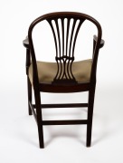 An antique English mahogany Hepplewhite armchair with fretted back splat, 18th century, 95cm high, 52cm across the arms. - 3