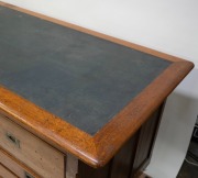 ROYAL AUSTRALIAN NAVY ship's chart table, Australian blackwood, red pine and Baltic pine, fitted with eleven drawers, early 20th century, 91cm high, 227cm wide, 98cm deep. - 2