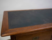 ROYAL AUSTRALIAN NAVY ship's chart table, Australian blackwood, red pine and Baltic pine, fitted with eleven drawers, early 20th century, 91cm high, 227cm wide, 98cm deep. - 3