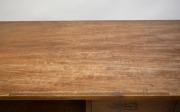 An antique Australian kauri pine and Baltic pine shop counter, 19th century, 82cm high, 243cm wide, 120cm deep. - 4