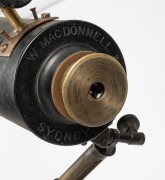 W. MacDONNELL & CO of Sydney, antique terrestrial telescope on later tripod. - 4