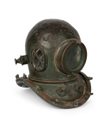 KIMURA antique Japanese copper and brass diver's helmet, early 20th century, ​​​​​​​39cm high.