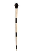 An antique walking stick with turned timber top and whalebone and baleen shaft, 19th century, ​​​​​​​94cm high.