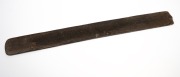 An antique baleen busk engraved "UNITY" decorated with love hearts, an anchor, flowers, a British castle and crest, 19th century, ​​​​​​​35cm high. - 3