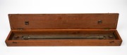 An antique maritime rolling rule in original mahogany case, 19th century, ​​​​​​​the case 64cm high. - 4