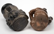 Two figural pottery vessels, South American origin, unknown age, 15cm and 19cm high. - 3