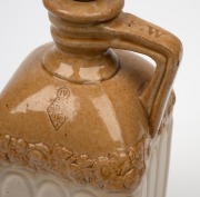 An antique English stoneware whisky decanter with original lid, circa 1870s, diamond registration mark to shoulder, stamped "S.W.", ​​​​​​​22cm high. - 3