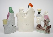STAFFORDSHIRE POTTERY group antique English statues, early to mid 19th century, ​​​​​​​the largest 26cm high. - 2