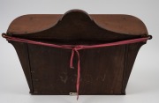 An antique English Sheridan Revival mahogany wall cabinet with inlaid decoration, late 19th century, 44cm high, 55cm wide, 17cm deep. - 3