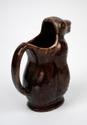 A brown glazed pottery bear wine jug, unknown age and origin, ​​​​​​​21.5cm high. - 3