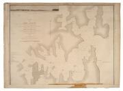 BOUGAINVILLE, Hyacinthe-Yves-Philippe Potentin (1781 - 1846), "Plan du Port Jackson : Lev&eacute; &agrave; bord de la Fr&eacute;gate la Th&eacute;tis" from Bougainville's "Journal de la Navigation autour du Globe de la Fregate la Thetis et la Corvette l'Esprance Execute pendant les 