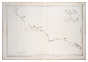 311 · LOUIS FREYCINET (1779-1842) "CARTE D’UNE PARTIE DE LA TERRE NAPOLÉON (à la Nouvelle Hollande) 2me feuille, levée par M. M. H. Freycinet, Offr de Marine & Bernier, Astronome sur la corvette le Géographe et dressée par M. Boullanger, Ingénieur Hydrographe, Mars et Avril 1802", [Paris, 1812], engraved chart, overall 57 x 80cm.