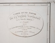 LOUIS FREYCINET (1779-1842) "CARTE D&rsquo;UNE PARTIE DE LA TERRE NAPOL&Eacute;ON (&agrave; la Nouvelle Hollande) 2me feuille, lev&eacute;e par M. M. H. Freycinet, Offr de Marine & Bernier, Astronome sur la corvette le G&eacute;ographe et dress&eacute;e par M. Boullanger, Ing&eacute;nieur Hydrographe, - 2