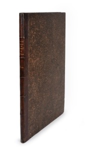Jacques Houton de LABILLARDIÈRE, "ATLAS POUR SERVIR À LA RÉLATION DU VOYAGE À LA RECHERCHE DE LA PÉROUSE, fait par ordre de l’Assemblée Constituante, pendant les années 1791, 1792, et pendant la 1ère et la 2 eme année de la République Française." [Paris, Chez Dabo, Libraire, 1817], folio atlas with engraved title, large folding engraved map (with pale tidemark), and 43 engraved plates, a couple of plates with slightly shorter margins, early quarter morocco and marbled boards.