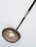 A Georgian silver toddy ladle with twisted baleen handle, 18th century, 36cm long. - 3