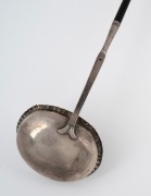A Georgian silver toddy ladle with twisted baleen handle, 18th century, 36cm long. - 4