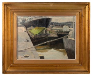 MANUEL VIDAL BARROS (1907-1976), Ribera Norte, (Boca School), oil on board, signed lower left "M. Vidal Barros", 30 x 39cm, 49 x 59cm overall.