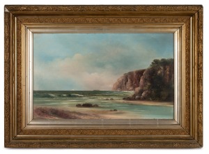 CHARLES YOUNG (working 1884-1918), (shipping off the coast), oil on board, signed lower left "Chas. Young", 28 x 46cm, 45 x 64cm overall.