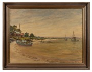 LESLEY ALBERT EDWARD (Bill) SANDS (1917-1995), Seascape, New South Wales, oil on board, signed lower right "Sands", ​​​​​​​titled verso, 45 x 59cm, 55 x 71cm overall.
