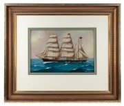 REGINALD ARTHUR BORSTEL (1875-1922), S.S. Helen Denny, oil on board, signed lower left "R.A. Borstel", inscribed lower right "Laidlaw & Harvis, 64 Union St. Pyrmont, Sydney, N.S.W.", 30 x 43cm, 65 x 77cm overall.