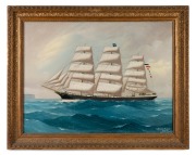 REGINALD ARTHUR BORSTEL (attributed), (1875-1922), S.S. Nordsee, oil on board, inscribed lower right "The Adelaide Photo Co. Sydney, N.S.W.", 45 x 60cm, 59 x 75cm overall.