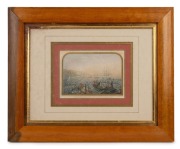 GEORGE BAXTER (1804-1867), I.) Landing Of Her Majesty In Ireland, II.) Cape Wilberforce, Australia, colour-lithographs, the larger 34 x 42cm overall.