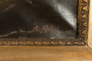 ABRAHAM HULK (Senior), (Britain, Holland, 1813-1897), (boats in rough seas), oil on canvas, signed lower right "A. Hulk", 56 x 72cm, 78 x 94cm overall. - 4