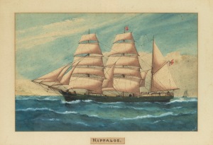 ALFRED DUFTY (1858-1924), Hippalos, watercolour, signed lower right "A. Dufty", 35 x 55cm, 57 x 77cm overall.