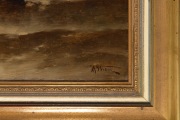THEODOR ALEXANDER WEBER (Germany, 1839-1907), (ferry entering the harbour Belle-ile, Brittany, oil on canvas, signed lower right "T.A. Weber", stamped verso "WIMMER & C. GALLERY OF FINE ART MUNICH" bearing inventory numbers and labels verso, 62 x 91cm, 80 - 4