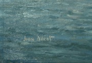 JOHN ALLCOT (1988-1973), The New Zealand Star, oil on canvas board, signed lower left "John Allcot", Presentation label verso "To Mr. W.T. Rae By The Staff Of Blue Star Line Australia On His Retirement, 1968", Christies auction label verso, 40 x 50cm, 53 - 4