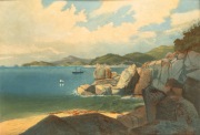 NICHOLAS CHEVALIER (1828-1902), Refuges Cove, Wilsons Promontory, 1865, chromolithograph, printed by S. Troedel, Melbourne, 22 x 32cm, 53 x 61cm overall.