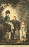 HENRY MACBETH RAEBURN (1860-1947), The Drummond Children, circa 1890, rare mezzotint proof, printed and coloured on the plate, signed and inscribed in pencil in the lower margin, ​​​​​​​68 x 43cm, 91 x 65cm overall.