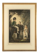 HENRY MACBETH RAEBURN (1860-1947), The Drummond Children, circa 1890, rare mezzotint proof, printed and coloured on the plate, signed and inscribed in pencil in the lower margin, ​​​​​​​68 x 43cm, 91 x 65cm overall. - 2