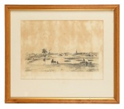 EDMUND THOMAS (1827-1867), Prince's Bridge, Melbourne, From South Side Of Yarra, lithograph, 27 x 38cm, 46 x 53cm overall. - 2
