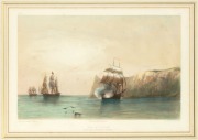 JEAN-BAPTISTE HENRI DURAND-BRAGER (1814&ndash;1879), Departe De Ste. Helene, hand-coloured lithograph, ​​​​​​​35 x 51, 54 x 69cm overall.