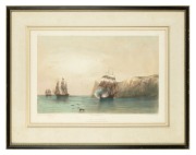 JEAN-BAPTISTE HENRI DURAND-BRAGER (1814&ndash;1879), Departe De Ste. Helene, hand-coloured lithograph, ​​​​​​​35 x 51, 54 x 69cm overall. - 2
