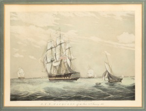 WILLIAM JOHN HUGGINS (1781-1845), H.C.S. MacQueen Off The start 26th, Jan. 1832, aquatint, 41 x 55cm, 61 x 74cm overall.